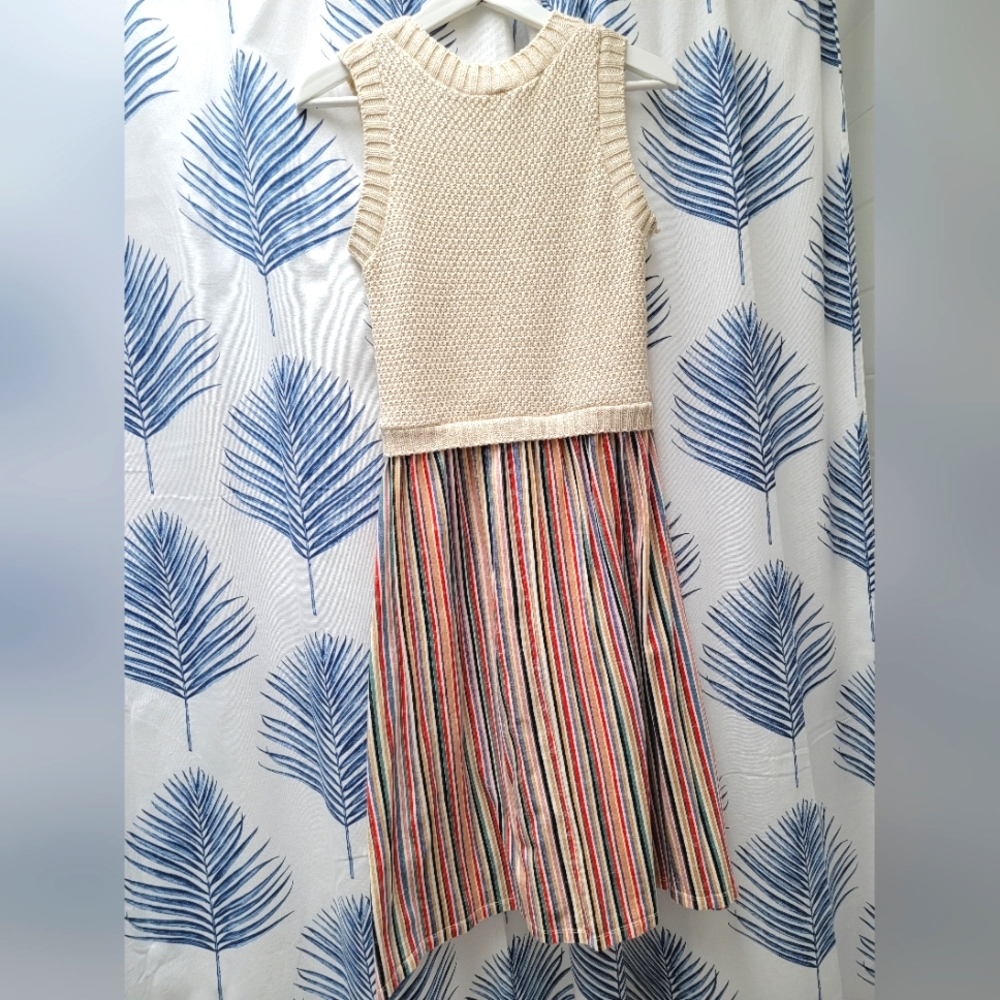 Zara spring dress, Sleeveless Crochet Bodice 🌈